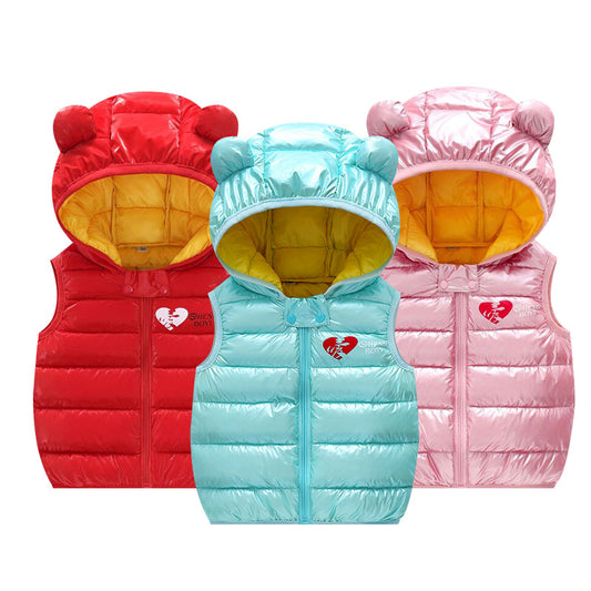 Teddy Hood Puffer Vest